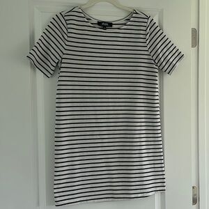 LuLu’s Black and White Striped Short Sleeve Dress
